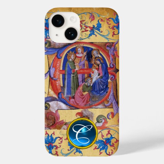 AANNEMING VAN MAGI CHRISTMAS PARCHMENT MONOGRAM Case-Mate iPhone CASE (Achterkant)