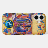 AANNEMING VAN MAGI CHRISTMAS PARCHMENT MONOGRAM Case-Mate iPhone CASE (Achterkant (horizontaal))