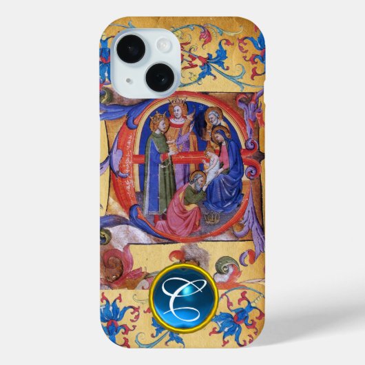 AANNEMING VAN MAGI CHRISTMAS PARCHMENT MONOGRAM Case-Mate iPhone CASE (Achterkant)