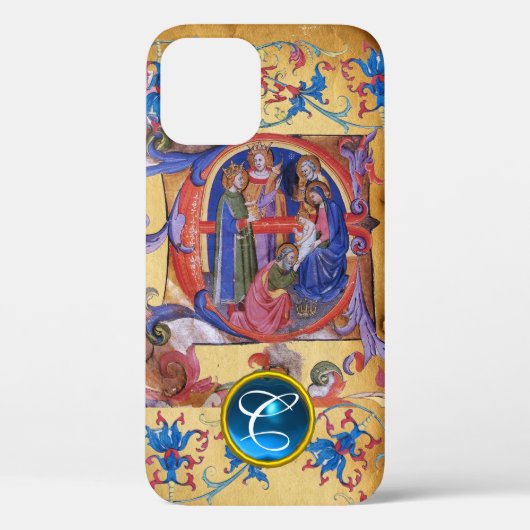AANNEMING VAN MAGI CHRISTMAS PARCHMENT MONOGRAM Case-Mate iPhone CASE (Achterkant)