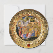 AANNEMING VAN MAGI Fra Angelico, Gemstone, Kerstmi Kaart (Voorkant)