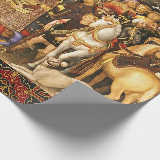 AANNEMING VAN MAGI Gentile Da Fabriano, Kerstmis Cadeaupapier (Hoek)