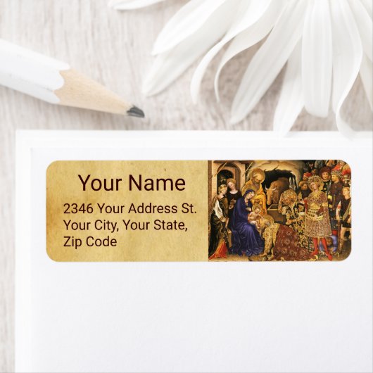 AANNEMING VAN MAGI Gentile Da Fabriano, Kerstmis Etiket (Insitu)