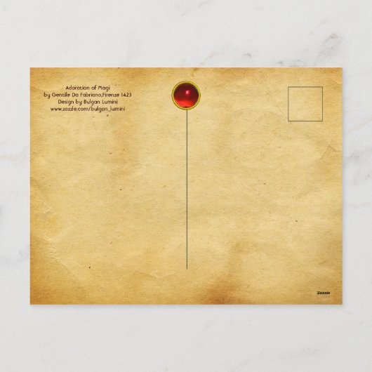 AANNEMING VAN MAGI Gentile Da Fabriano, Kerstmis Feestdagenkaart (Achterkant)