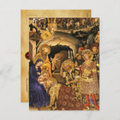 AANNEMING VAN MAGI Gentile Da Fabriano, Kerstmis Feestdagenkaart (Voorkant / Achterkant)