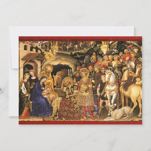 AANNEMING VAN MAGI Gentile Da Fabriano, Kerstmis Feestdagenkaart (Voorkant)