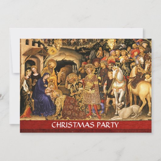 AANNEMING VAN MAGI Gentile Da Fabriano, Kerstmis Kaart (Voorkant)