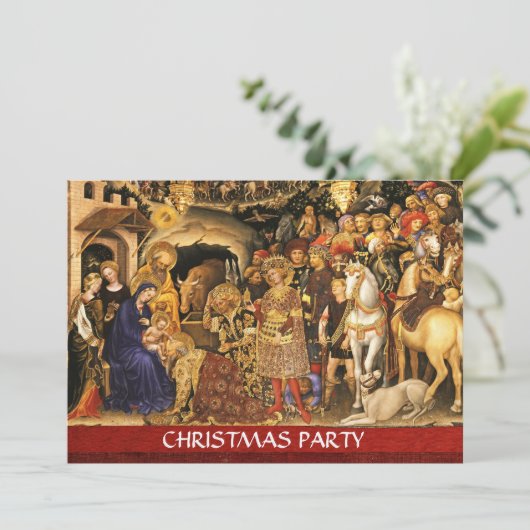 AANNEMING VAN MAGI Gentile Da Fabriano, Kerstmis Kaart (Staand voorkant)