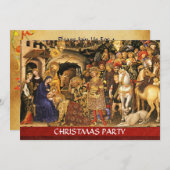 AANNEMING VAN MAGI Gentile Da Fabriano, Kerstmis Kaart (Voorkant / Achterkant)