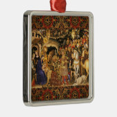 AANNEMING VAN MAGI Gentile Da Fabriano, Kerstmis Metalen Ornament (Rechts)