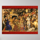 AANNEMING VAN MAGI Gentile Da Fabriano, Kerstmis Poster (Voorkant)