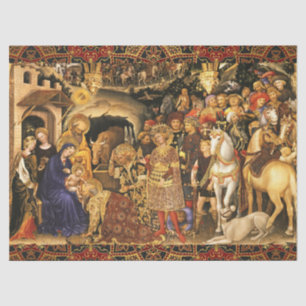 AANNEMING VAN MAGI Gentile Da Fabriano, Kerstmis Tissuepapier