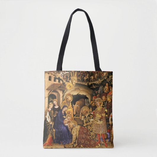 AANNEMING VAN MAGI Gentile Da Fabriano, Kerstmis Tote Bag (Voorkant)