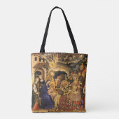 AANNEMING VAN MAGI Gentile Da Fabriano, Kerstmis Tote Bag (Achterkant)
