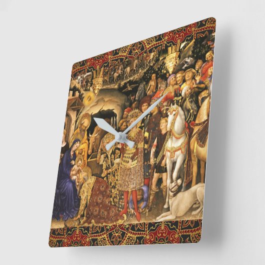 AANNEMING VAN MAGI Gentile Da Fabriano, Kerstmis Vierkante Klok (Hoek)