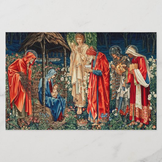 AANNEMING VAN MAGI Morris, Burne-Jones Briefpapier (Voorkant)