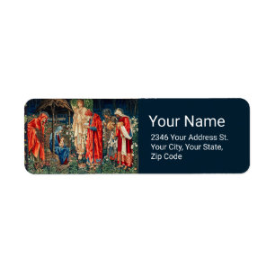 AANNEMING VAN MAGI Morris, Burne-Jones Etiket