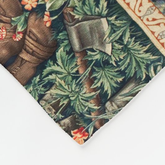 AANNEMING VAN MAGI Morris, Burne-Jones kerstmis Fleece Deken (Hoek)