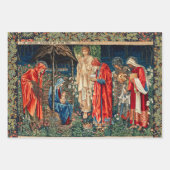 AANNEMING VAN MAGI Morris, Burne-Jones Kerstmis Inpakpapier Vel (Voorkant 3)