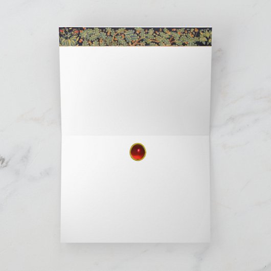 AANNEMING VAN MAGI Morris, Burne-Jones Kerstmis Kaart (Binnen)