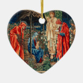 AANNEMING VAN MAGI Morris, Burne-Jones Kerstmis Keramisch Ornament (Voorkant)