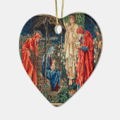 AANNEMING VAN MAGI Morris, Burne-Jones Kerstmis Keramisch Ornament (Links)