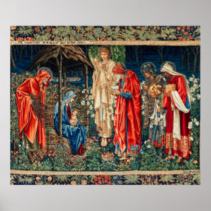 AANNEMING VAN MAGI Morris, Burne-Jones Kerstmis Poster