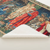 AANNEMING VAN MAGI Morris, Burne-Jones Kerstmis Sherpa Deken (3/4)