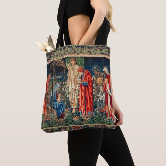 AANNEMING VAN MAGI Morris, Burne-Jones Kerstmis Tote Bag (Dichtbij)