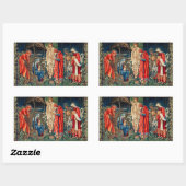 AANNEMING VAN MAGI Morris, Burne-Jones Rechthoekige Sticker (Vel)