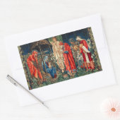 AANNEMING VAN MAGI Morris, Burne-Jones Rechthoekige Sticker (Envelop)