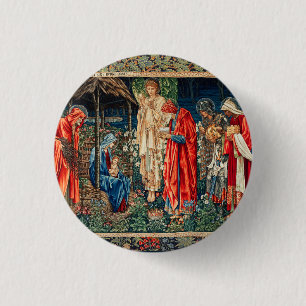 AANNEMING VAN MAGI Morris, Burne-Jones Ronde Button 3,2 Cm