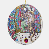 AANNEMING VAN MAGI,NATIVITEITSMONOGRAM MET DOLFINE KERAMISCH ORNAMENT (Links)