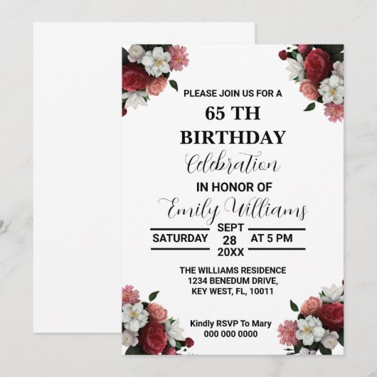 Aannodiging op zondag, EDITABLE Sjabloon, damesgri Kaart (Voorkant / Achterkant)