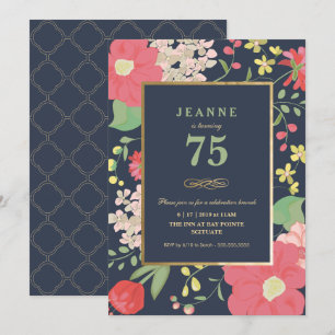 Aannodiging op zondag - Goud, Elegant Floral Kaart