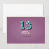 Aannodiging op zondag - Paars  ontwerp Kaart (Voorkant / Achterkant)