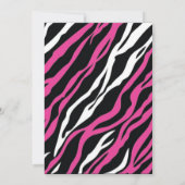 Aannodiging tot Baby shower Zebra Print - Hot Pink Kaart (Achterkant)