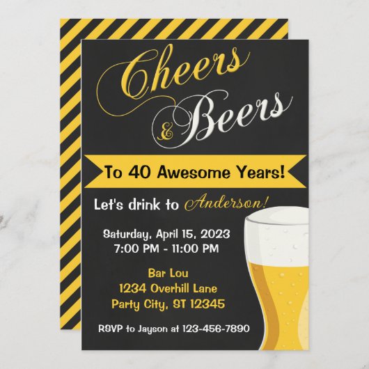 Aannodiging tot het indienen van prijzen en bier kaart (Voorkant / Achterkant)