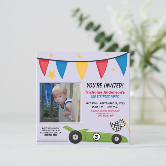 Aannodiging van de Aangepaste verjaardag van de Za Kaart (Staand voorkant)