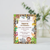 Aannodiging van de Afrikaanse Safari-Kind om de ve Kaart (Staand voorkant)