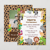 Aannodiging van de Afrikaanse Safari-Kind om de ve Kaart (Voorkant / Achterkant)