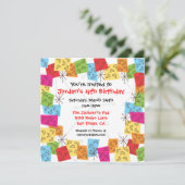 Aannodiging van de Birthday-partij van de halverwe Kaart (Staand voorkant)