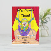 Aannodiging van de partij van Kind Birthday Kaart (Staand voorkant)