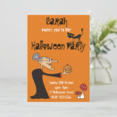 Aannodiging voor een aangepaste heks-partij kaart (Staand voorkant)