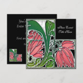 Aannodiging voor Floral-partijen Kaart (Voorkant / Achterkant)