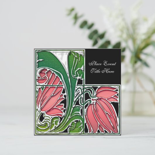 Aannodiging voor Floral-partijen Kaart (Staand voorkant)