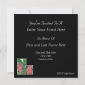 Aannodiging voor Floral-partijen Kaart (Achterkant)