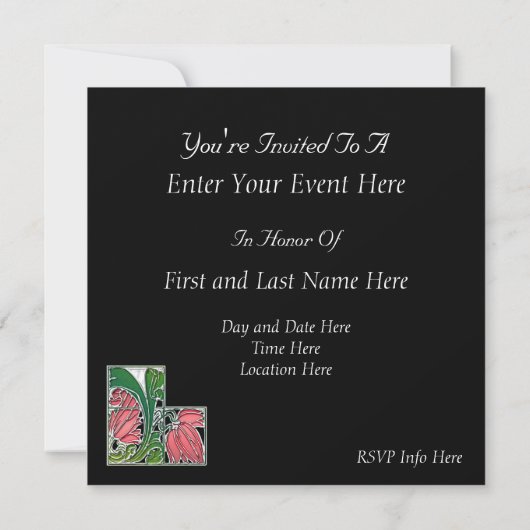 Aannodiging voor Floral-partijen Kaart (Achterkant)