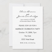 Aannodiging voor gehuwde huwelijksfeesten kaart (Achterkant)