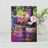 Aannodiging voor het uittesten van volwassen wijn  kaart (Staand voorkant)